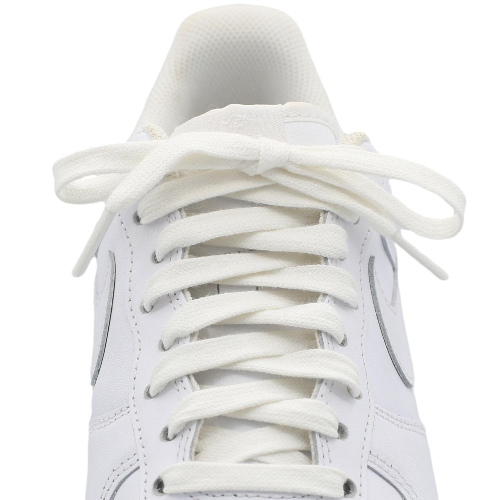 Flat Cotton Shoe Laces White 